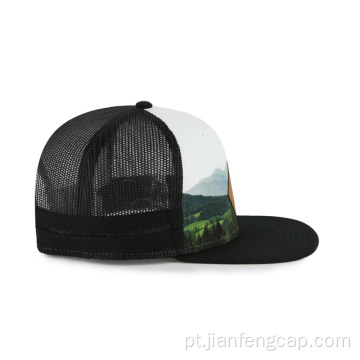chapéu snapback sublimação em PU com logotipo gravado